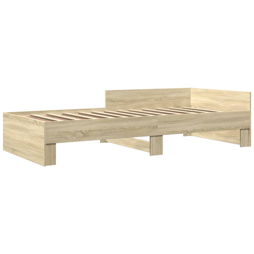 Sengeramme uten madrass sonoma eik 90x200 cm konstruert tre