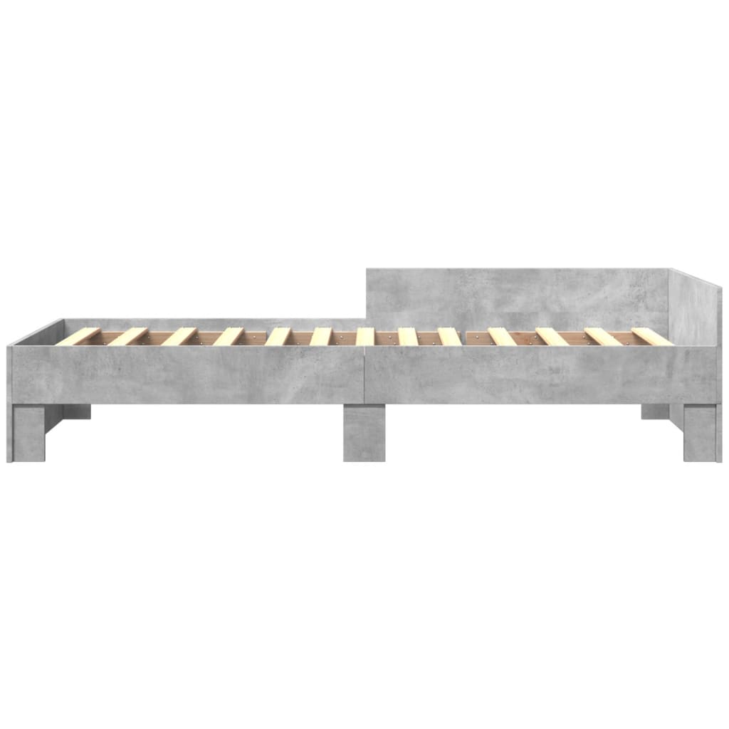Sengeramme betonggrå 75x190 cm konstruert tre