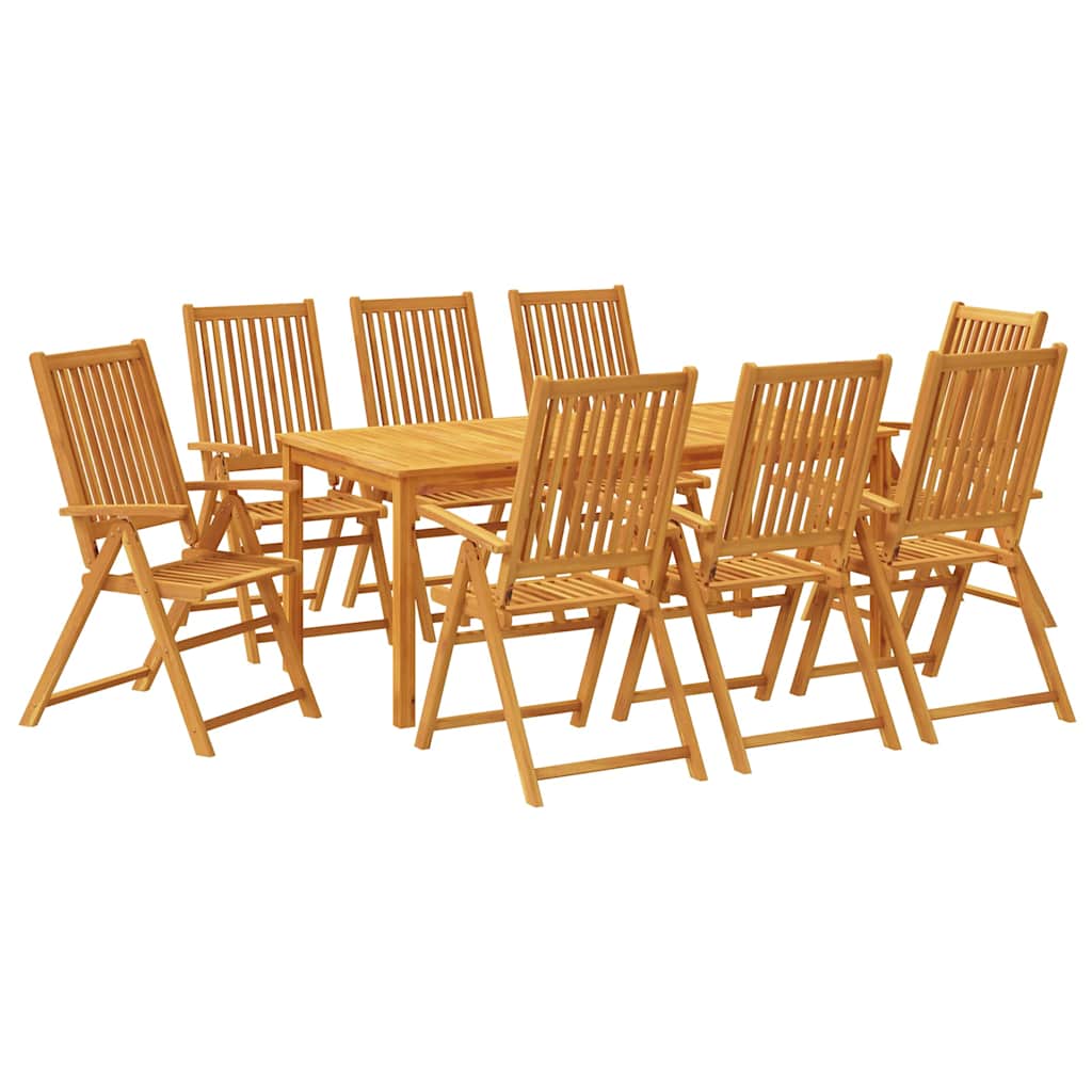 Hagespisegruppe 9 deler 180x90x75 cm heltre akasie