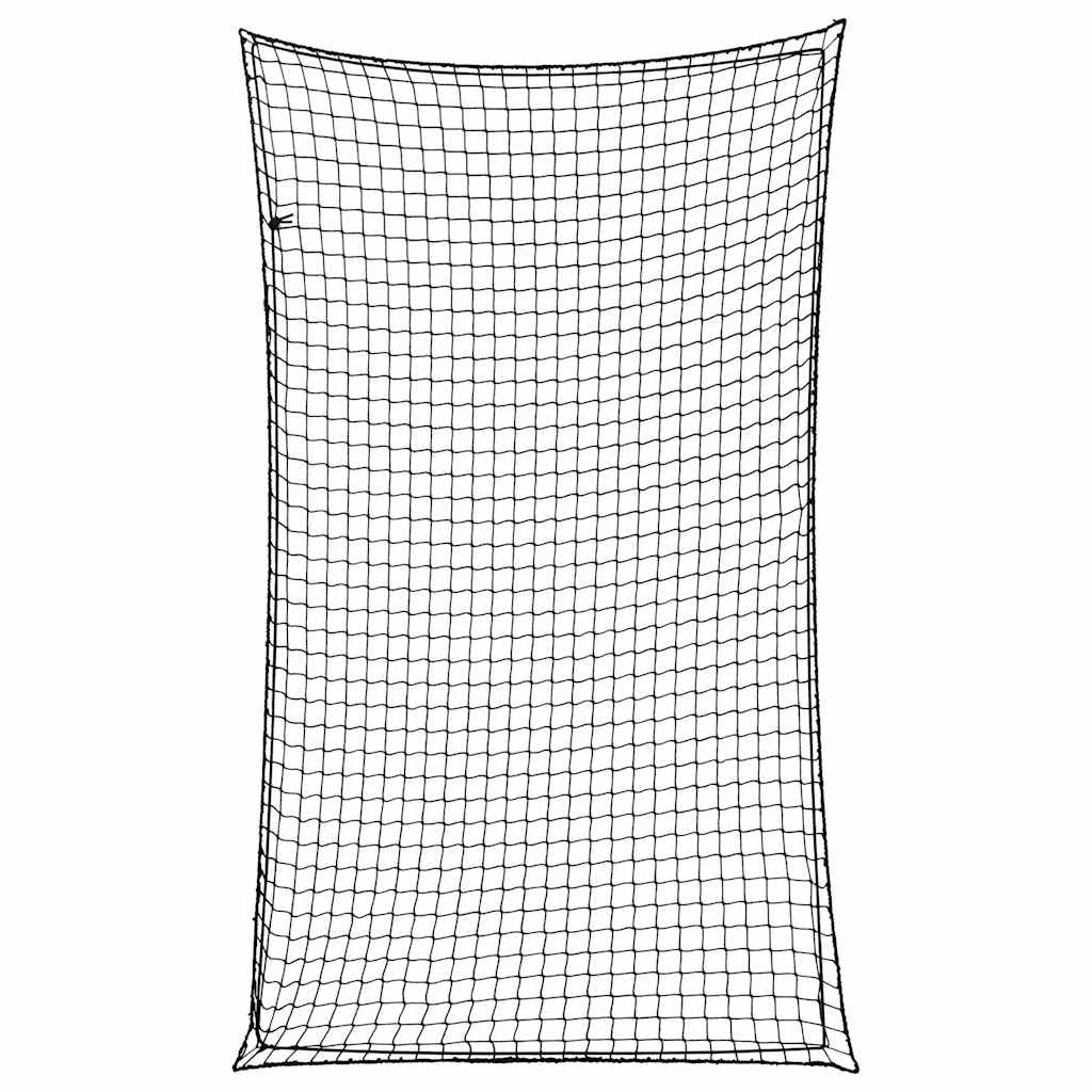 Tilhengernett med elastisk tau svart 2,1x1,25 m PP vidaXL