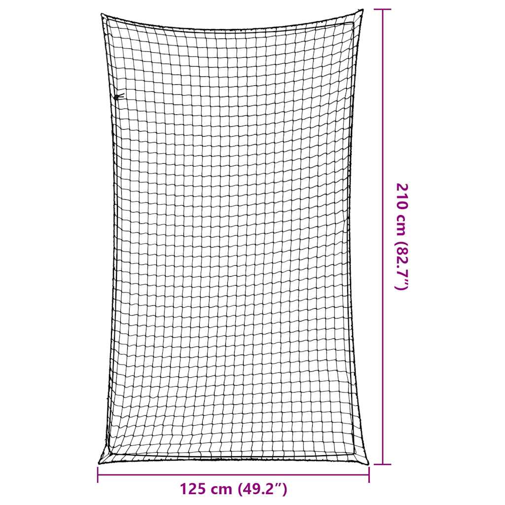 Tilhengernett med elastisk tau svart 2,1x1,25 m PP vidaXL