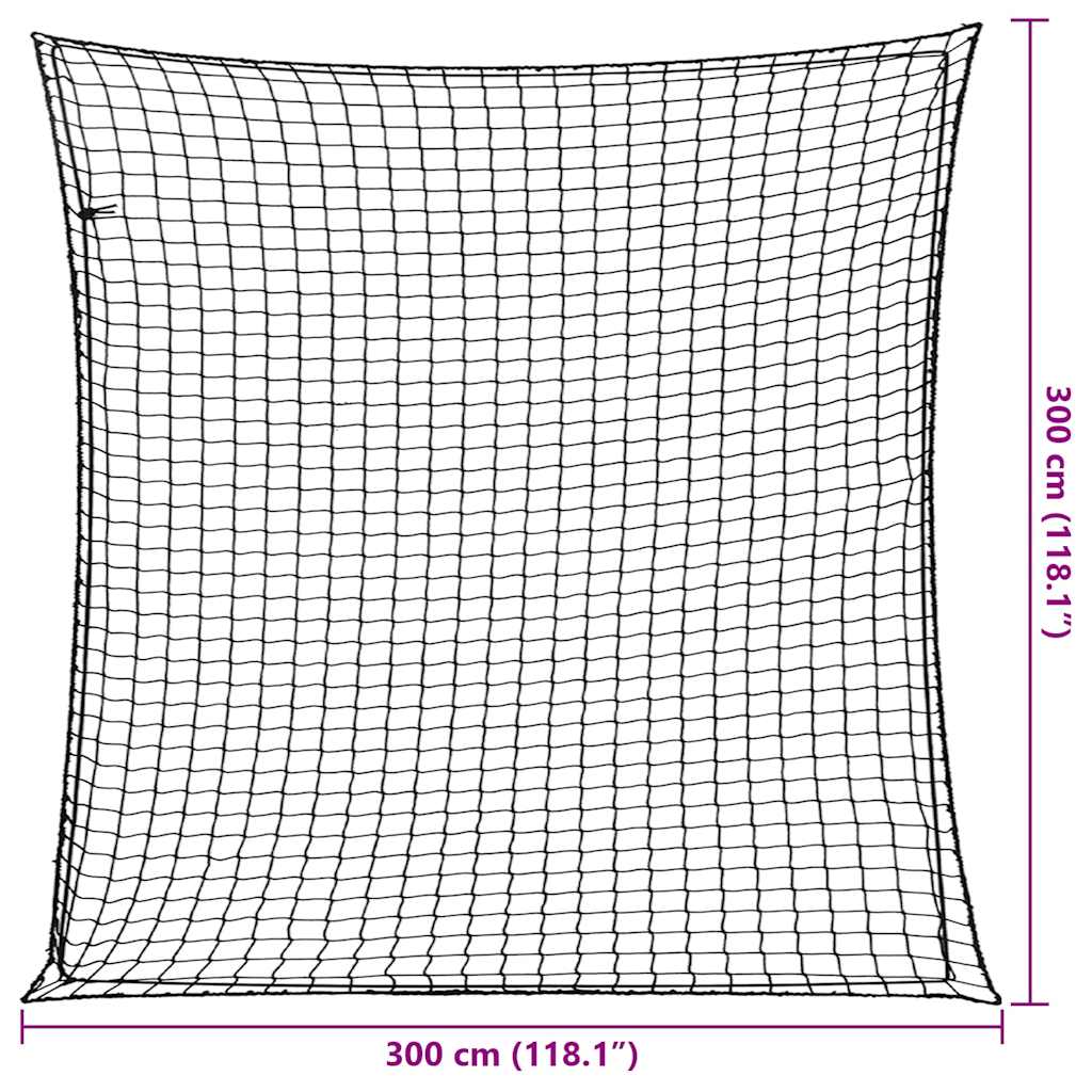 Tilhengernett med elastisk tau svart 3x3 m PP