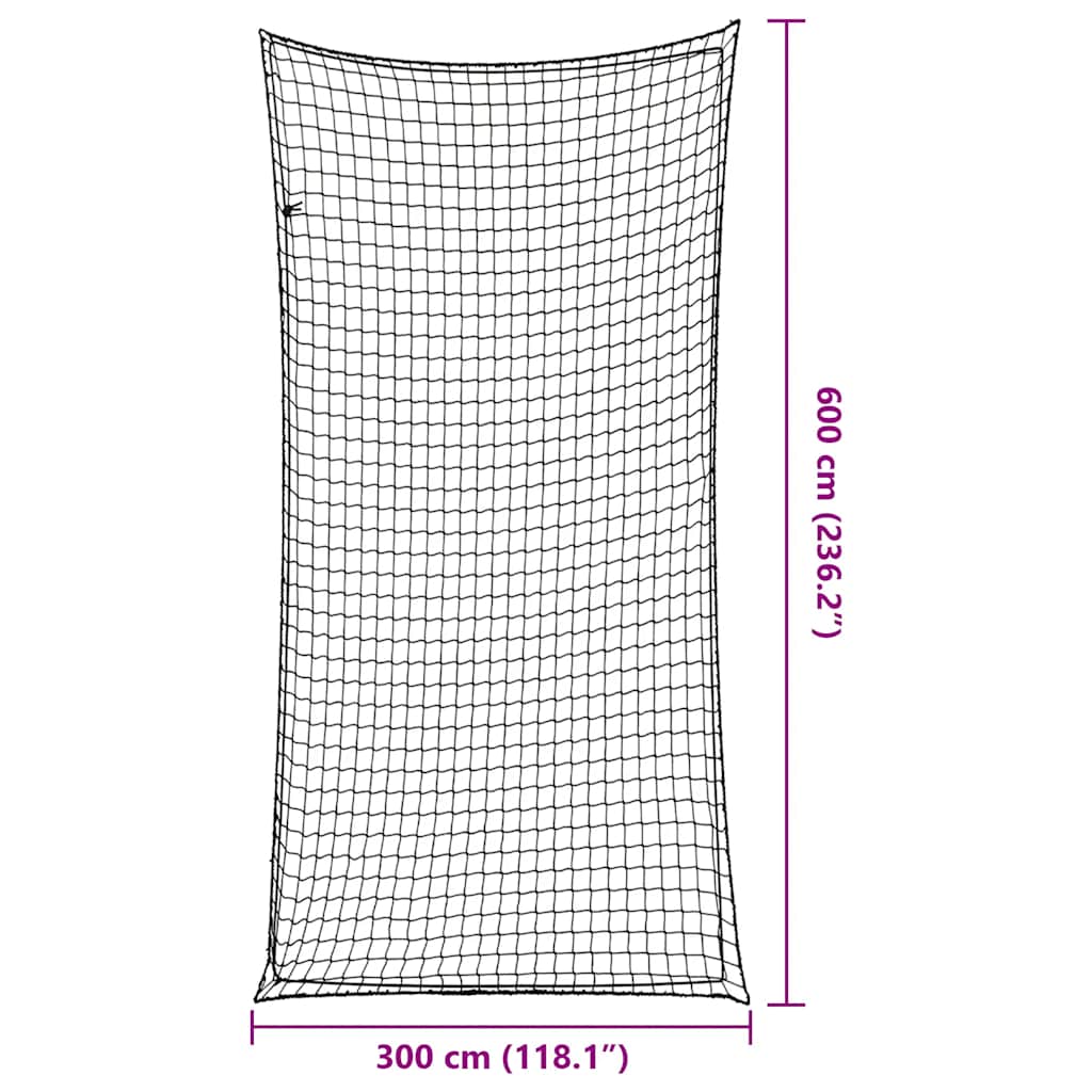 Tilhengernett med elastisk tau svart 6x3 m PP vidaXL