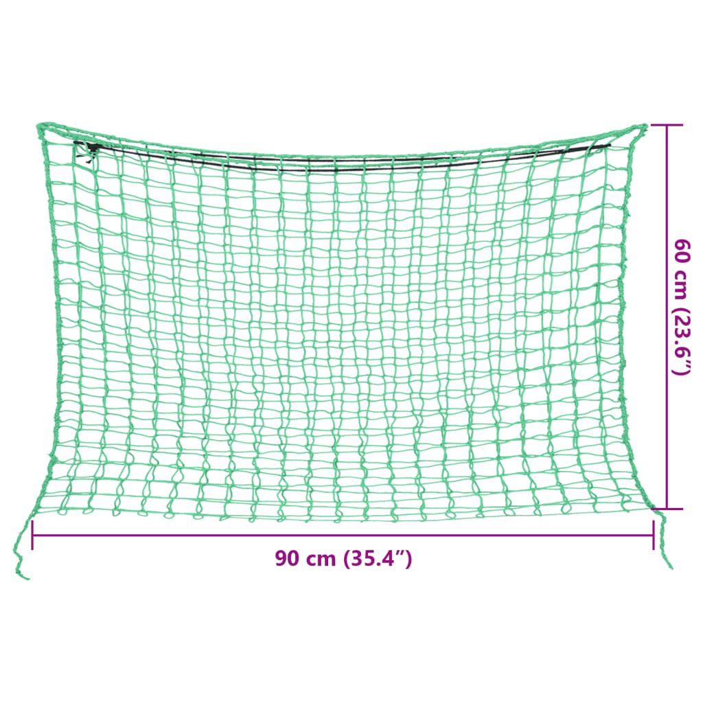 Høynett 2 stk rektangulær grønn 90x60 cm PP