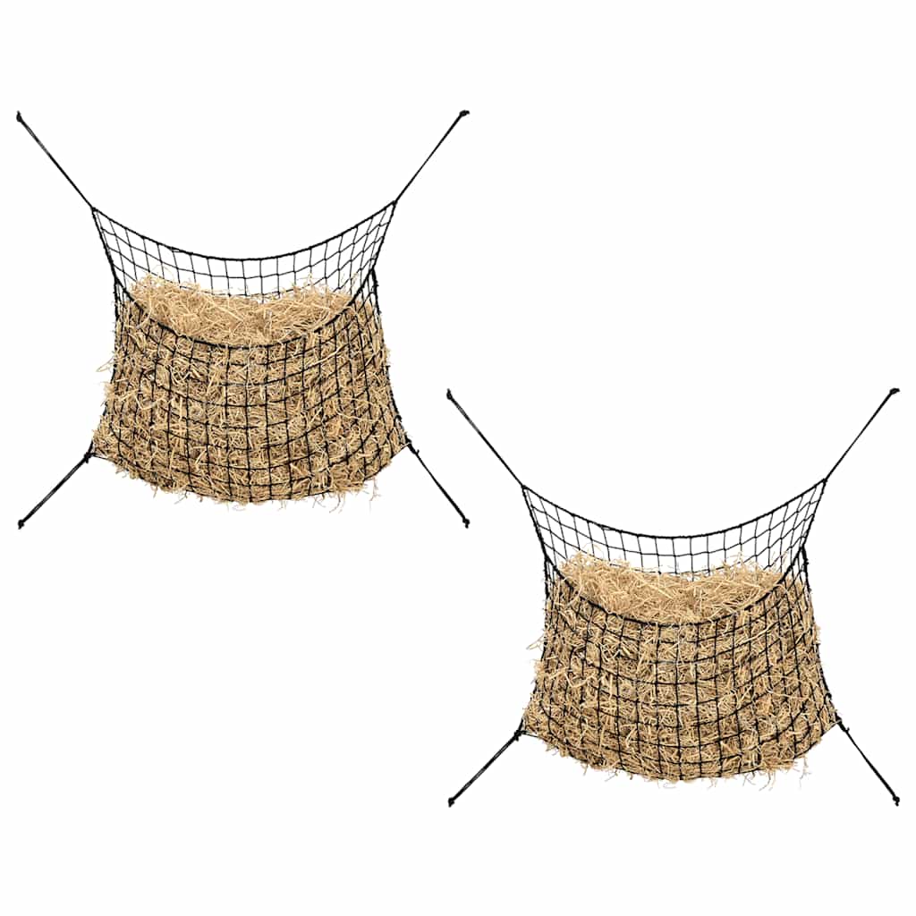 Høynett 2 stk rektangulær svart 200x120 cm PP
