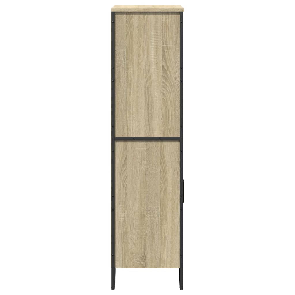 Highboard sonoma eik 79,5x35,5x137,5 cm konstruert tre