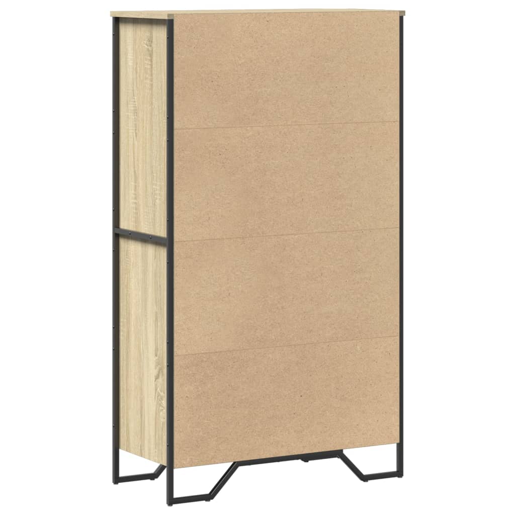 Highboard sonoma eik 79,5x35,5x137,5 cm konstruert tre
