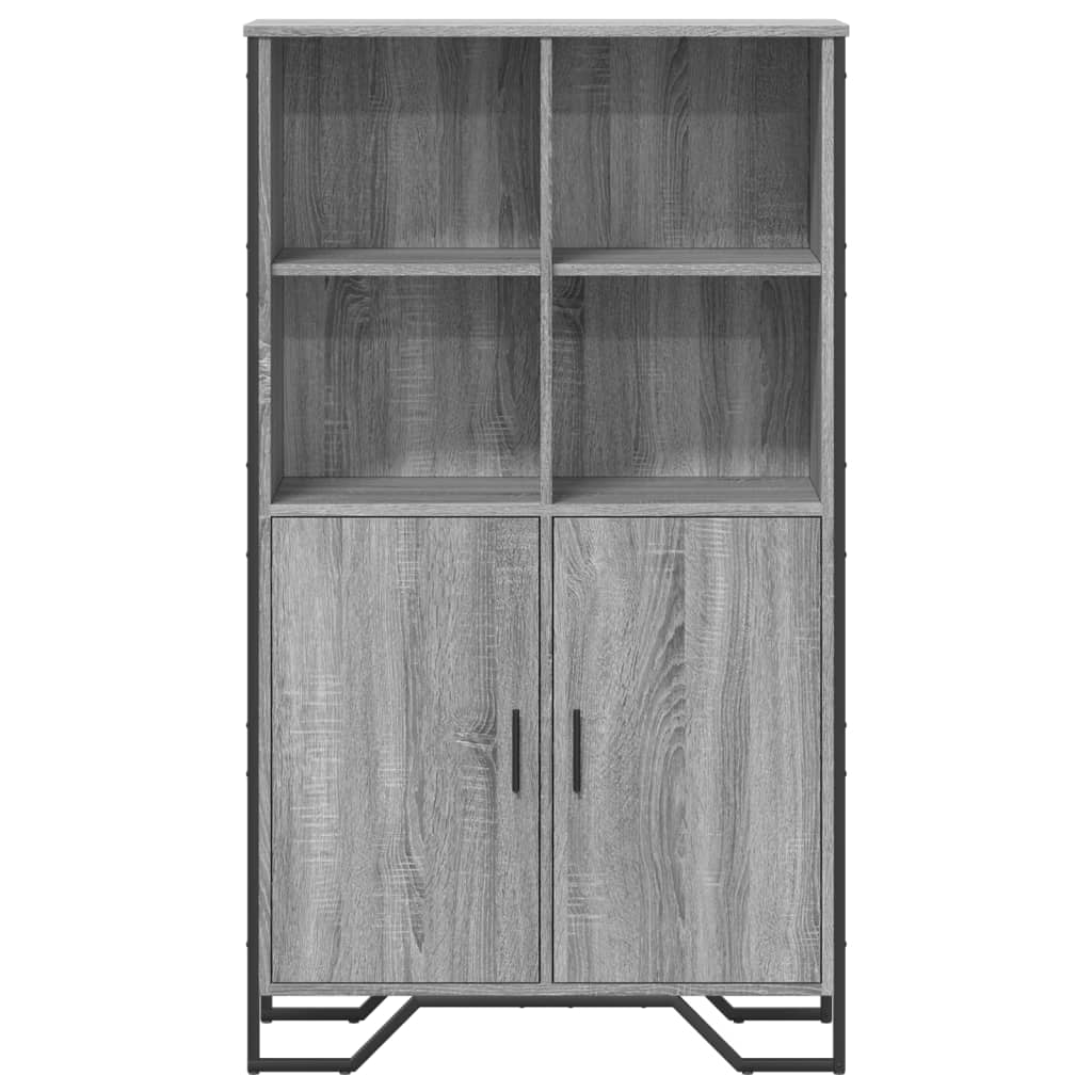 Highboard grå sonoma 79,5x35,5x137,5 cm konstruert tre