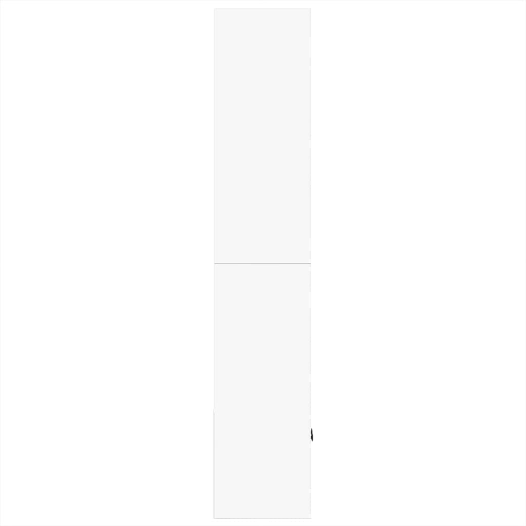 Bokhylle hvit 70x36x189 cm konstruert tre