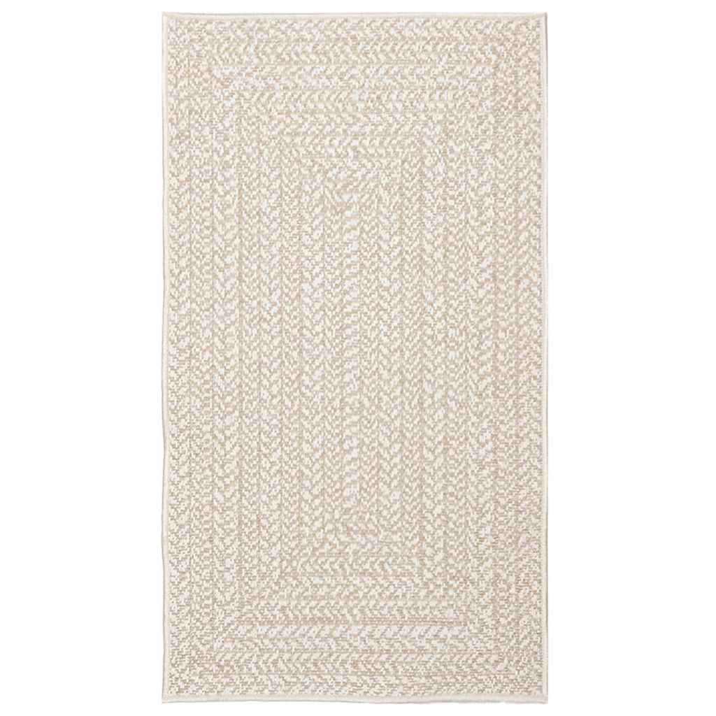 Teppe ZIZUR kremhvit 60x110 cm jute-utseende innendørs&utendørs