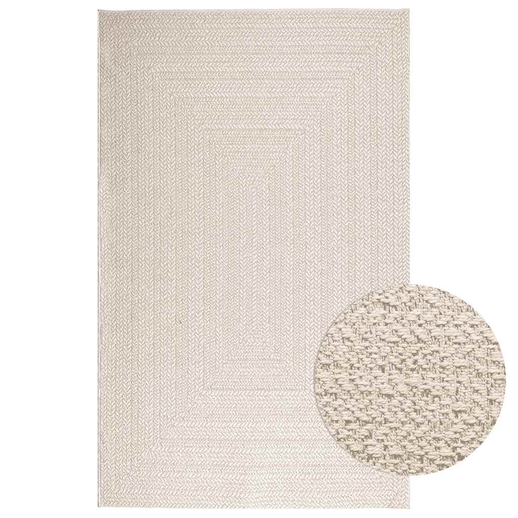 Teppe ZIZUR kremhvit 160x230cm jute-utseende innendørs&utendørs