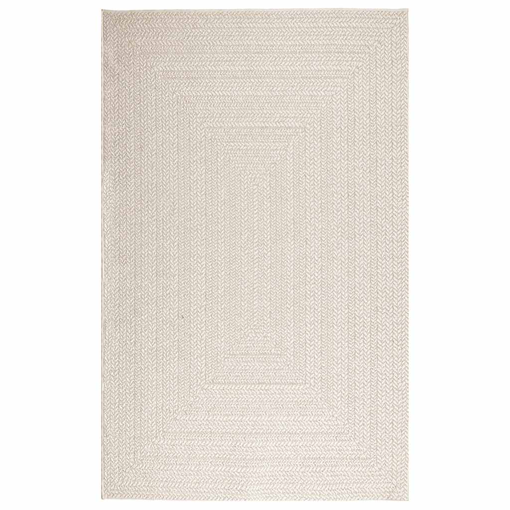Teppe ZIZUR kremhvit 160x230cm jute-utseende innendørs&utendørs