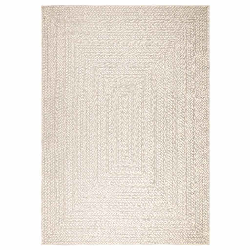 Teppe ZIZUR kremhvit 200x290cm jute-utseende innendørs&utendørs