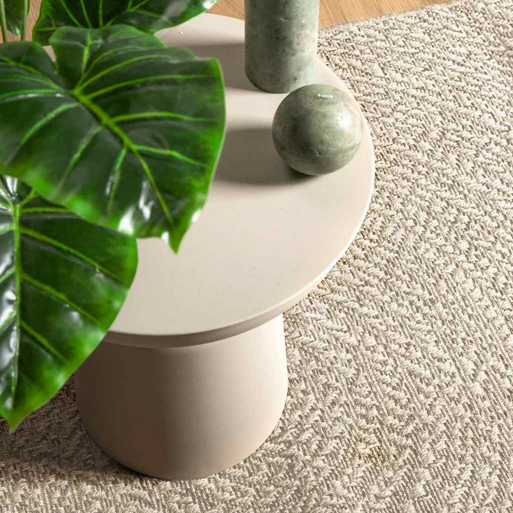 Teppe ZIZUR kremhvit 80x250 cm jute-utseende innendørs&utendørs