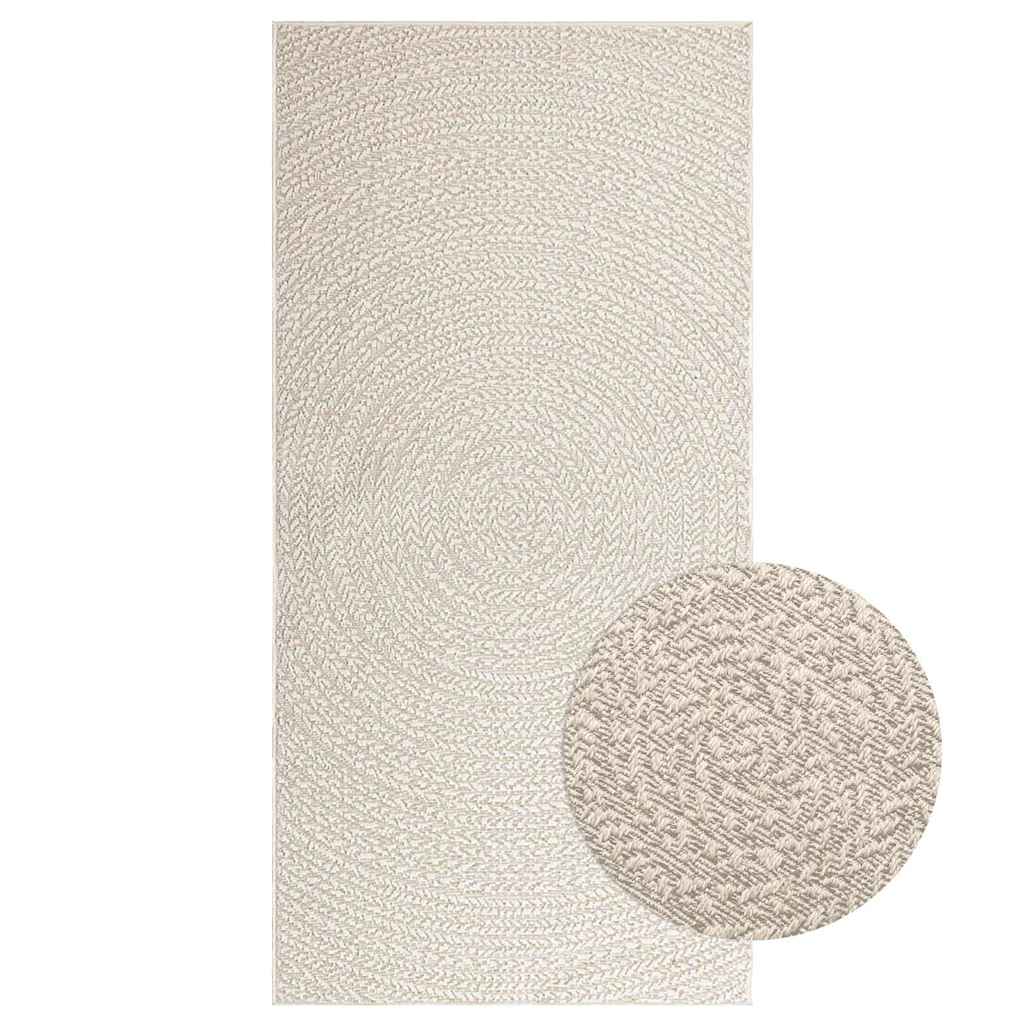 Teppe ZIZUR kremhvit 100x200cm jute-utseende innendørs&utendørs