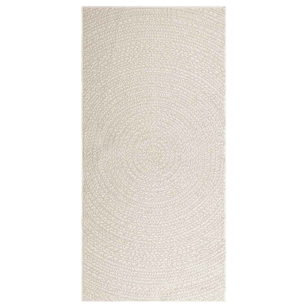 Teppe ZIZUR kremhvit 100x200cm jute-utseende innendørs&utendørs