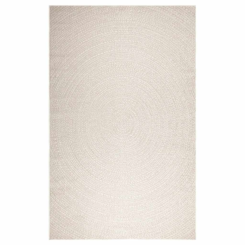 Teppe ZIZUR kremhvit 200x290cm jute-utseende innendørs&utendørs