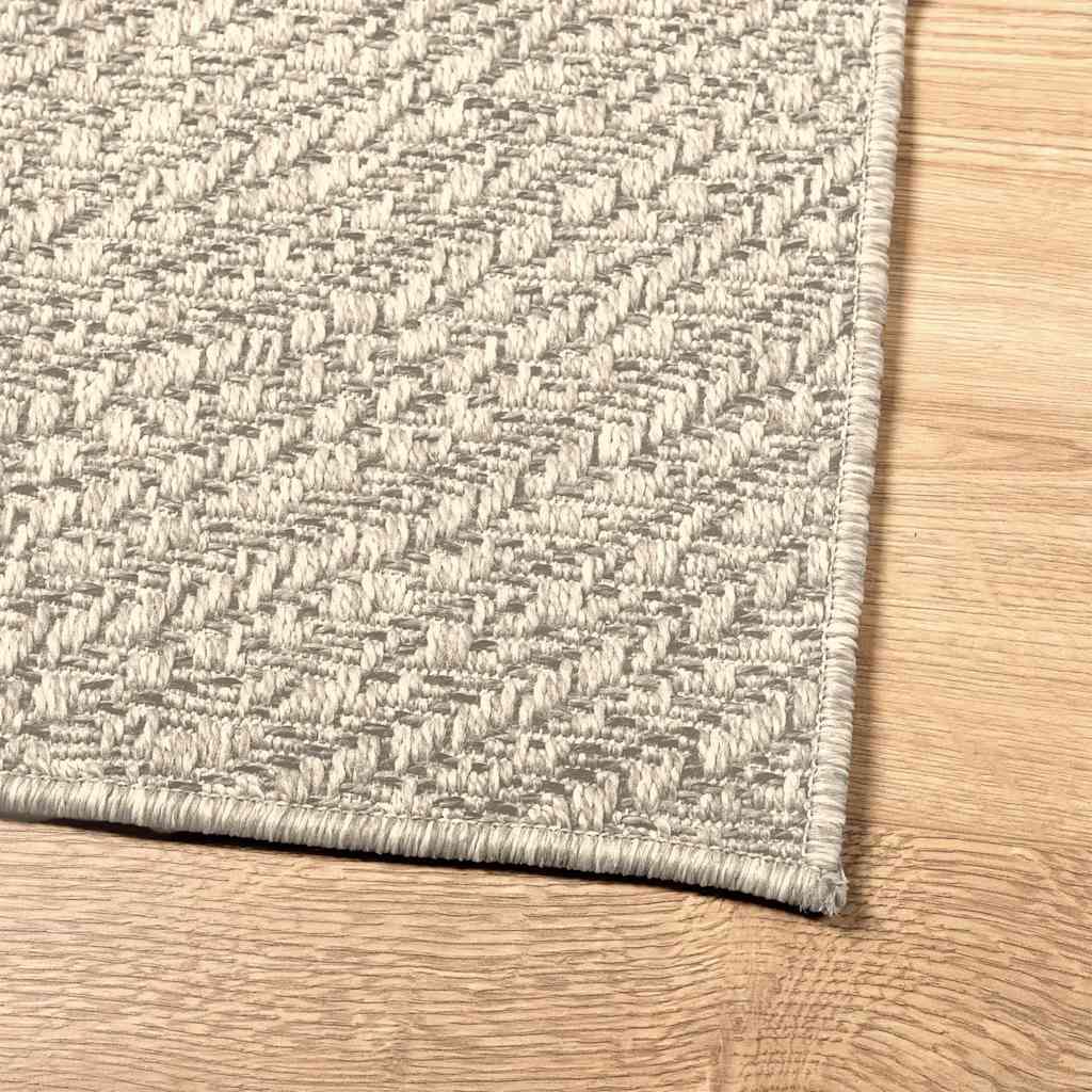 Teppe ZIZUR kremhvit 240x340cm jute-utseende innendørs&utendørs