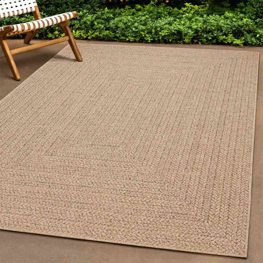Teppe ZIZUR beige 60x110 cm jute-utseende innendørs og utendørs