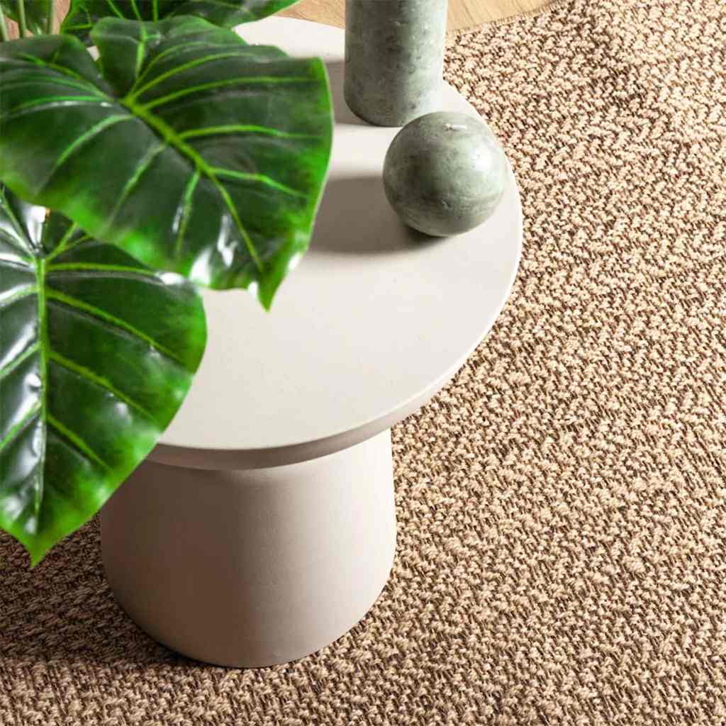 Teppe ZIZUR beige 140x200cm jute-utseende innendørs og utendørs