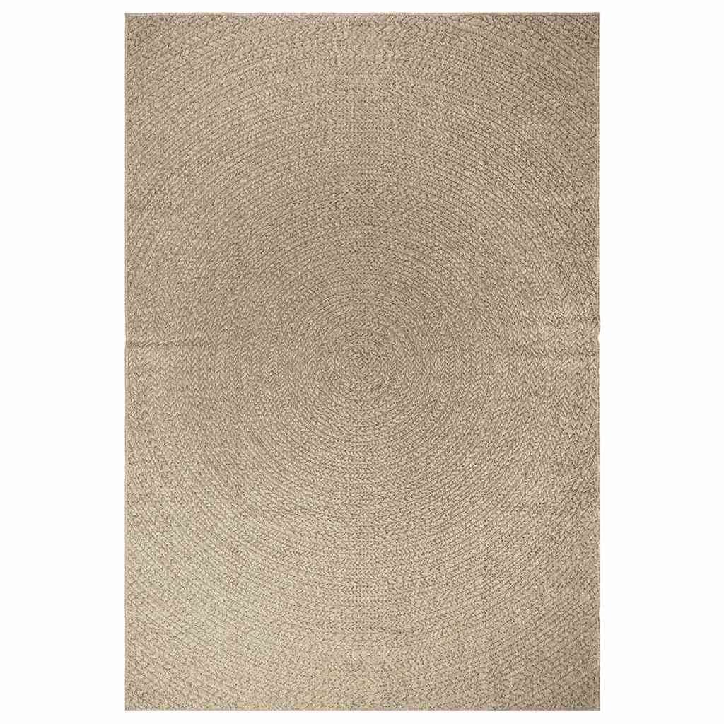 Teppe ZIZUR beige 200x290cm jute-utseende innendørs og utendørs