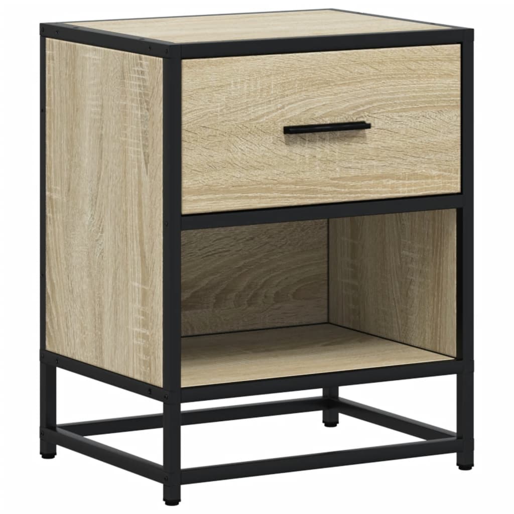 Nattbord 2 stk sonoma eik 40x31x50 cm konstruert tre