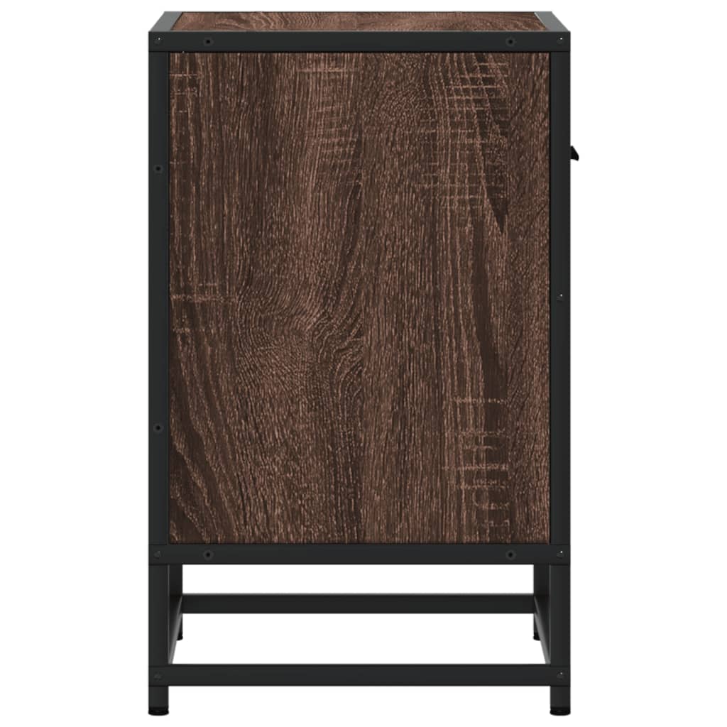 Nattbord brun eik 40x31x50 cm konstruert tre