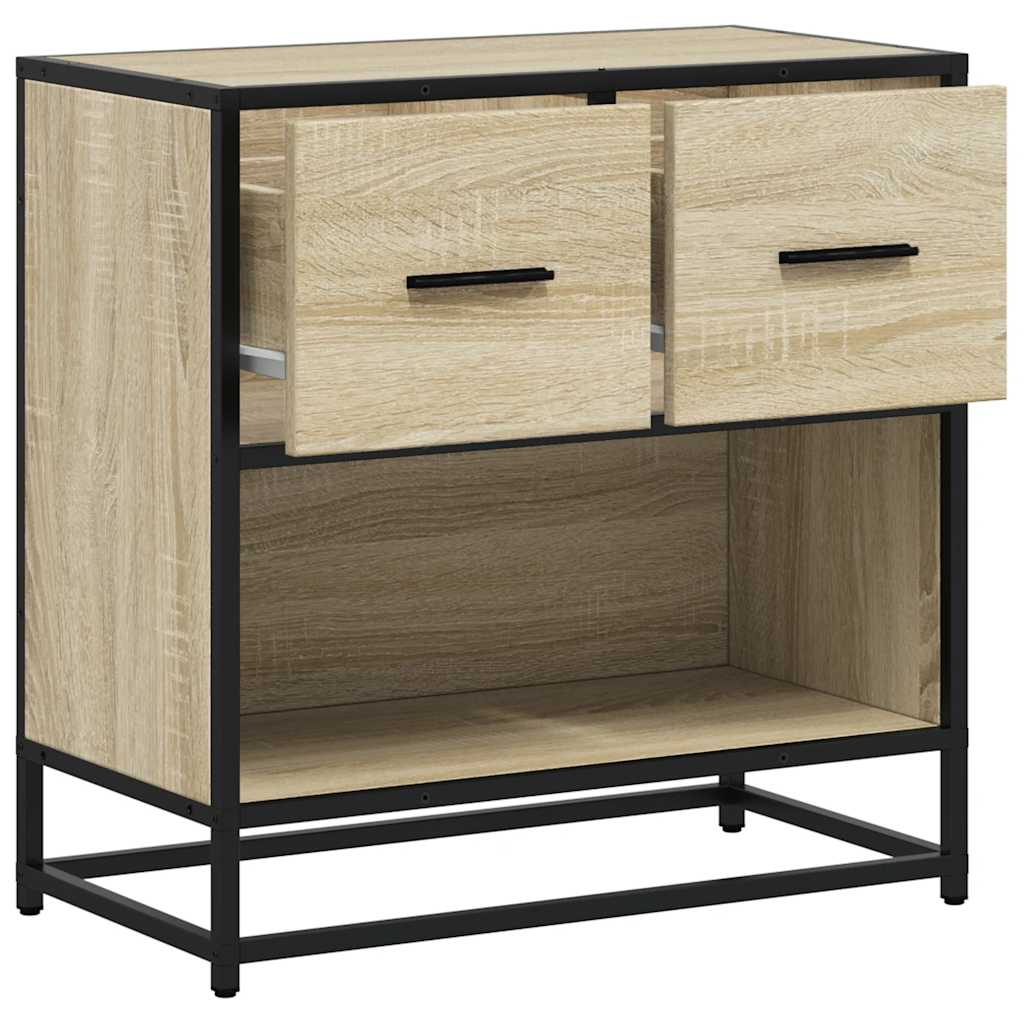 Nattbord sonoma eik 60x31x60 cm konstruert tre og metall
