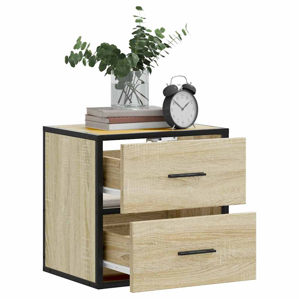 Veggmontert nattbord sonoma eik 40x31x39,5 cm