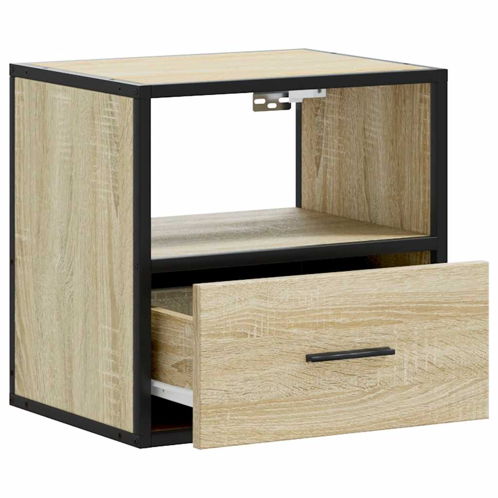 Veggmontert nattbord sonoma eik 40x31x39,5 cm