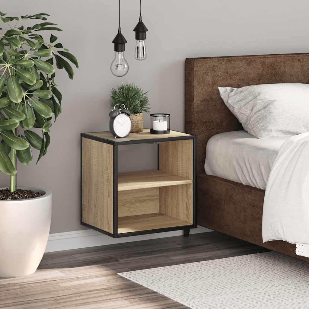 Veggmontert nattbord sonoma eik 40x31x39,5 cm