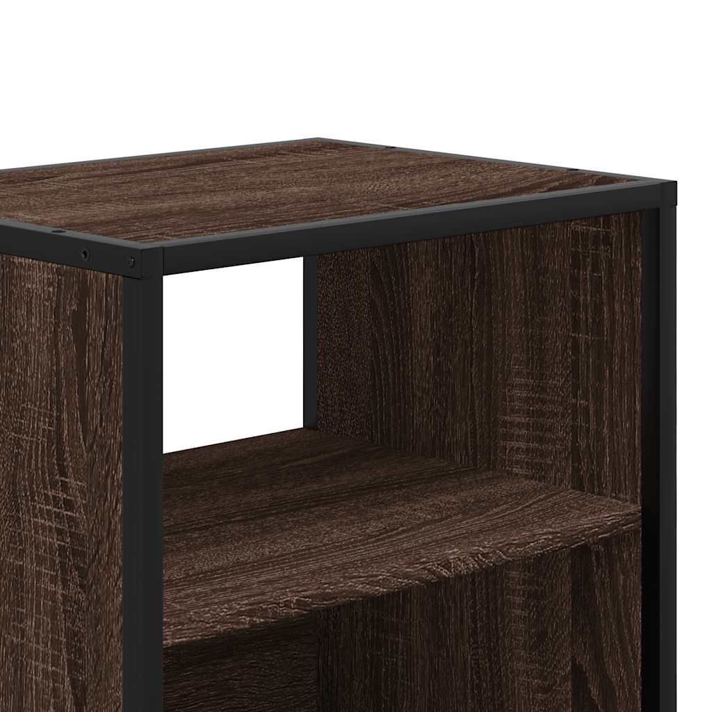 Veggmontert nattbord brun eik 40x31x39,5 cm