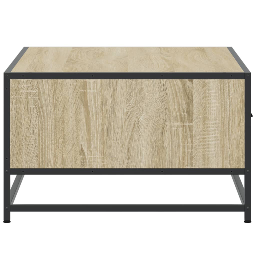 Salongbord sonoma eik 90x57x35 cm konstruert tre og metall