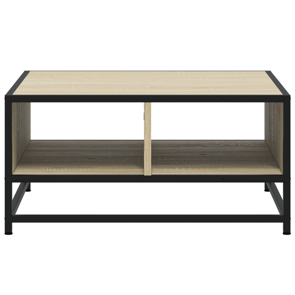 Salongbord sonoma eik 60,5x60,5x30 cm konstruert tre og metall