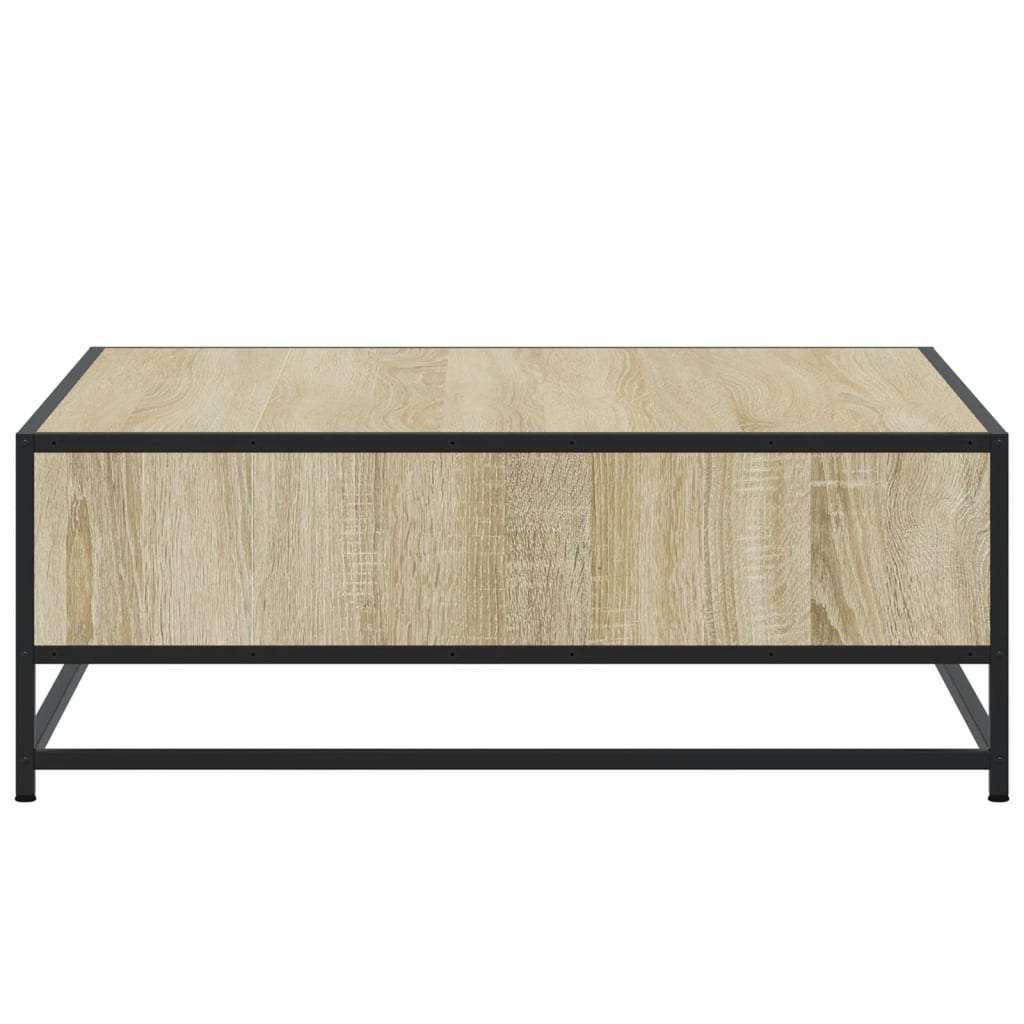Salongbord sonoma eik 80x80x30 cm konstruert tre og metall