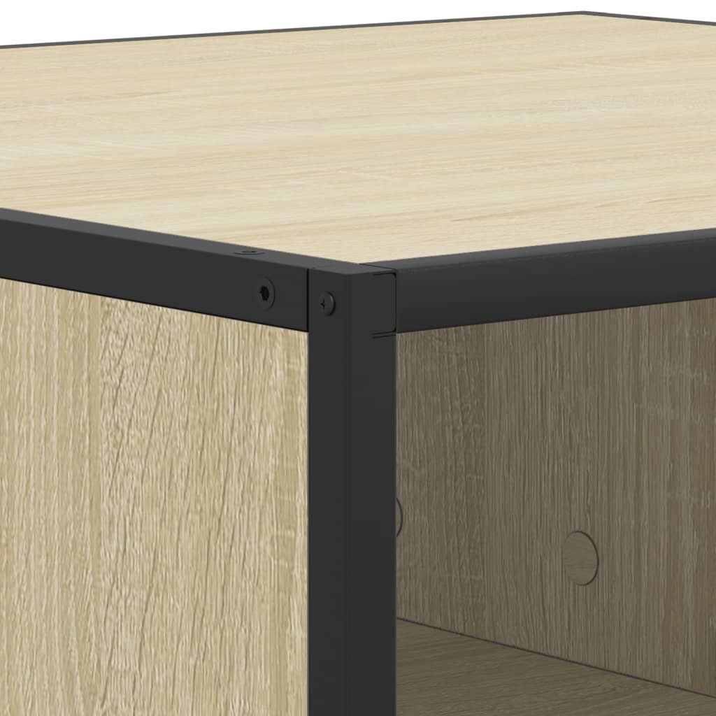 Salongbord sonoma eik 80x80x30 cm konstruert tre og metall