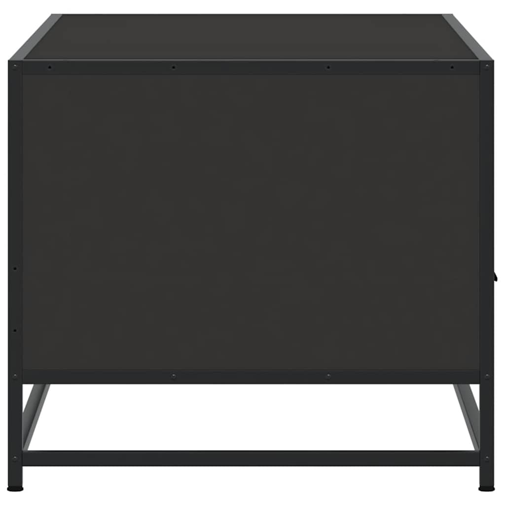 Salongbord svart 100x50x45 cm konstruert tre og metall