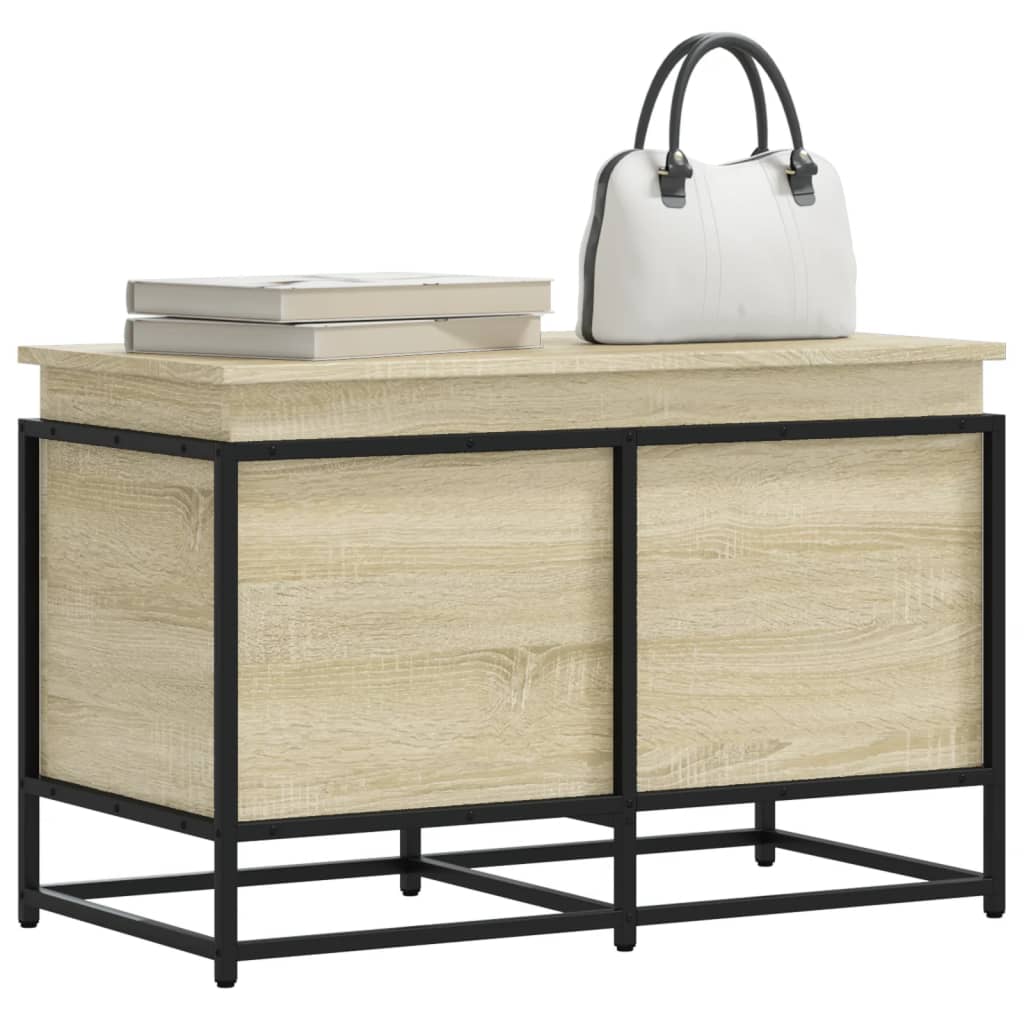 Oppbevaringsboks lokk sonoma eik 80x40x51,5 cm konstruert tre