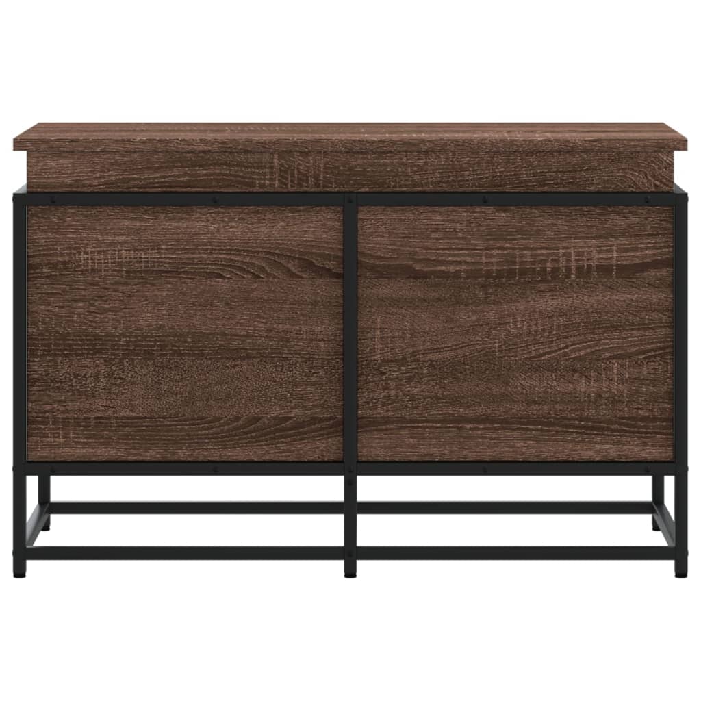 Oppbevaringsboks med lokk brun eik 80x40x51,5 cm konstruert tre