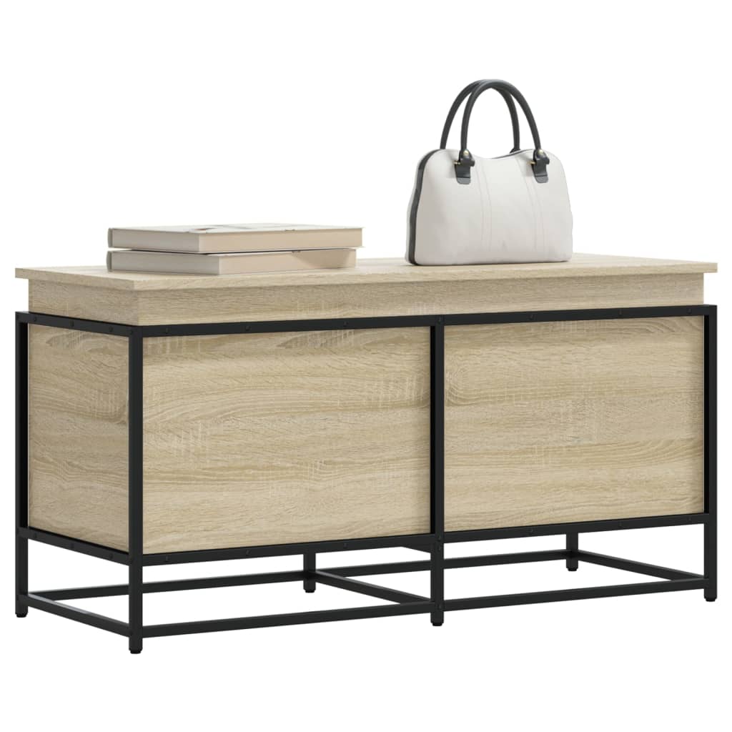 Oppbevaringsboks lokk sonoma eik 100x40x51,5 cm konstruert tre