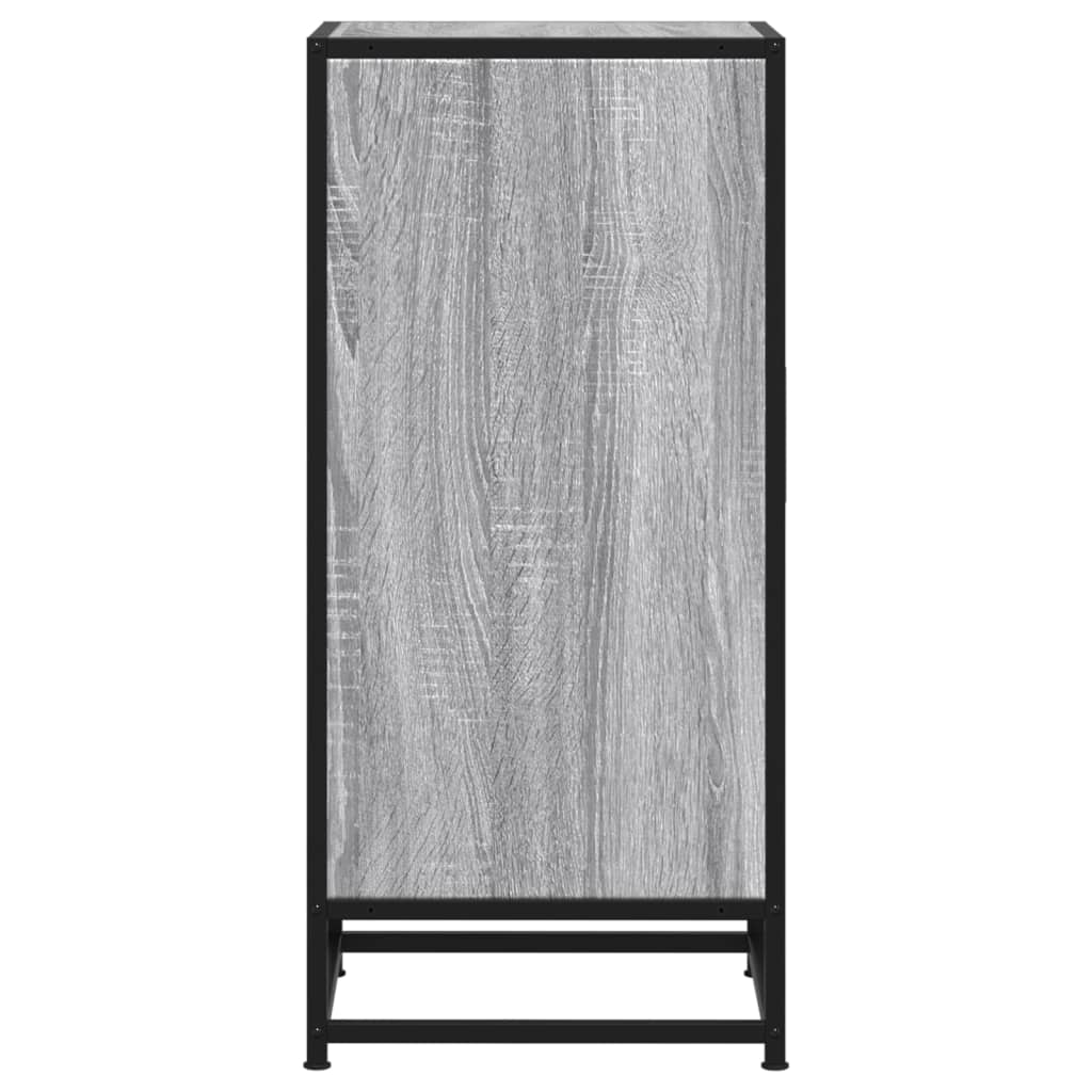 Skjenk grå sonoma 35,5x35x76 cm konstruert tre og metall