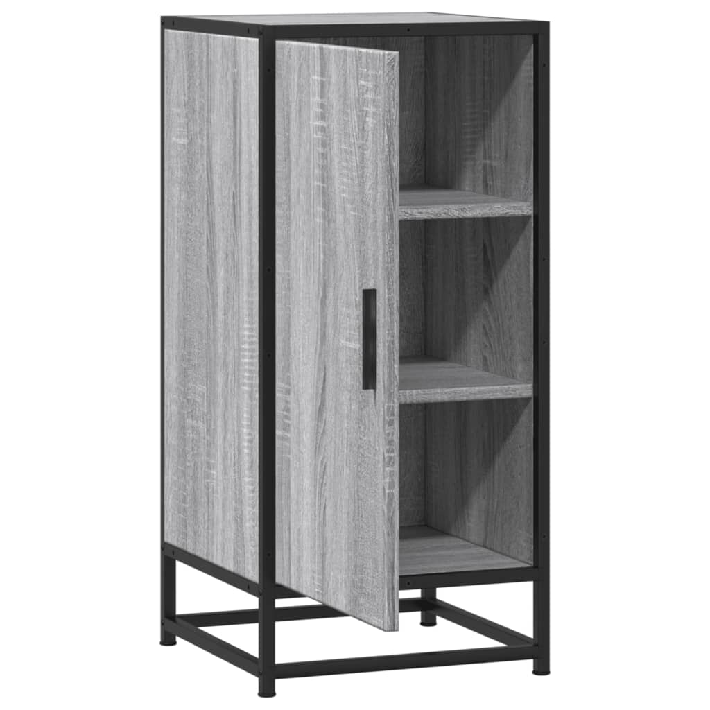 Skjenk grå sonoma 35,5x35x76 cm konstruert tre og metall