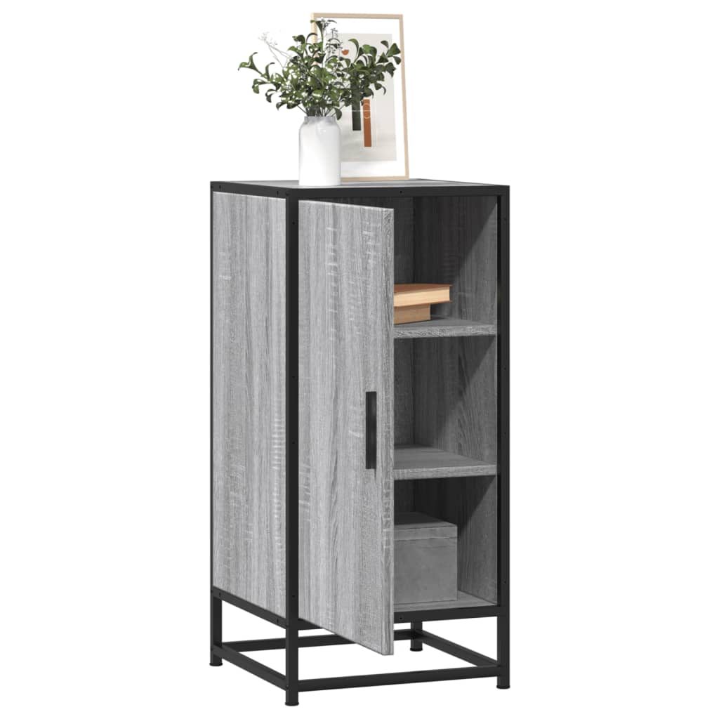 Skjenk grå sonoma 35,5x35x76 cm konstruert tre og metall