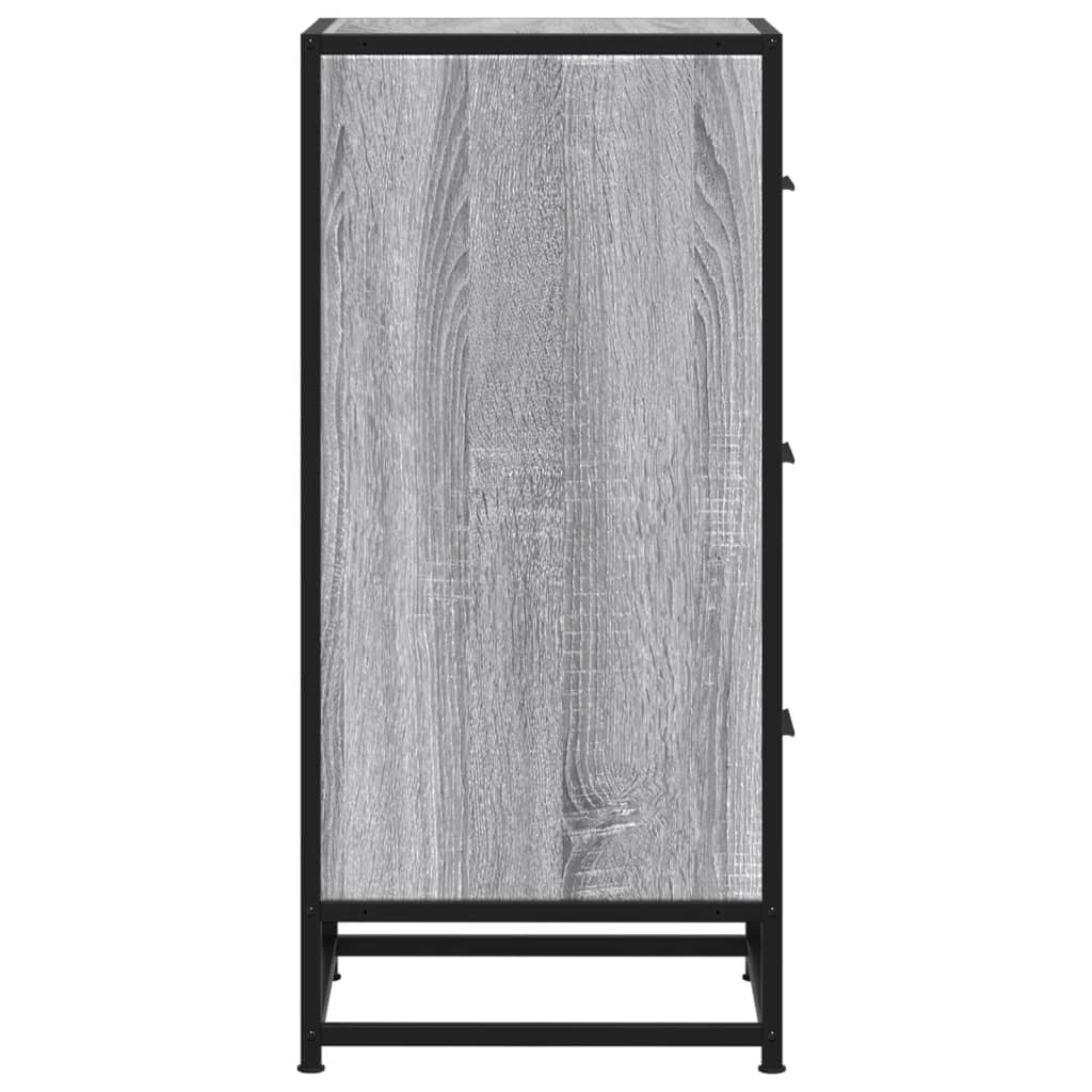 Skjenk grå sonoma 35,5x35x76 cm konstruert tre og metall