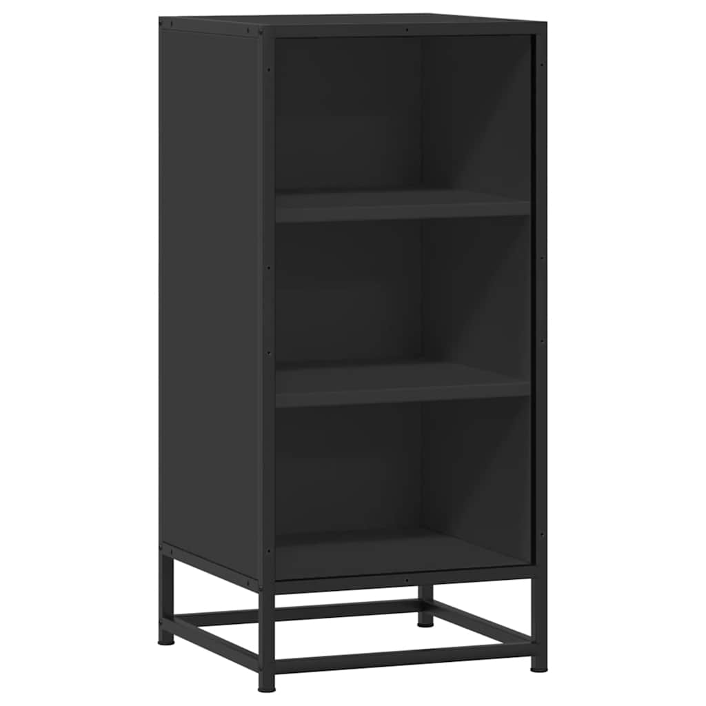 Skjenk svart 35,5x35x76 cm konstruert tre og metall