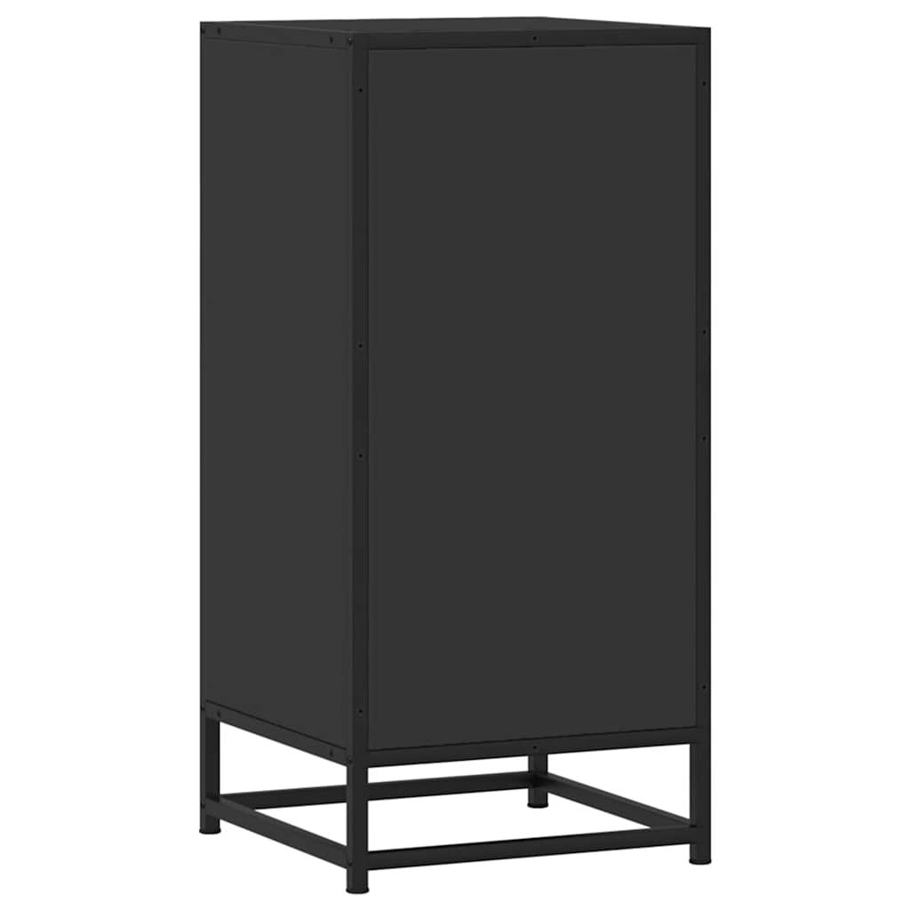 Skjenk svart 35,5x35x76 cm konstruert tre og metall