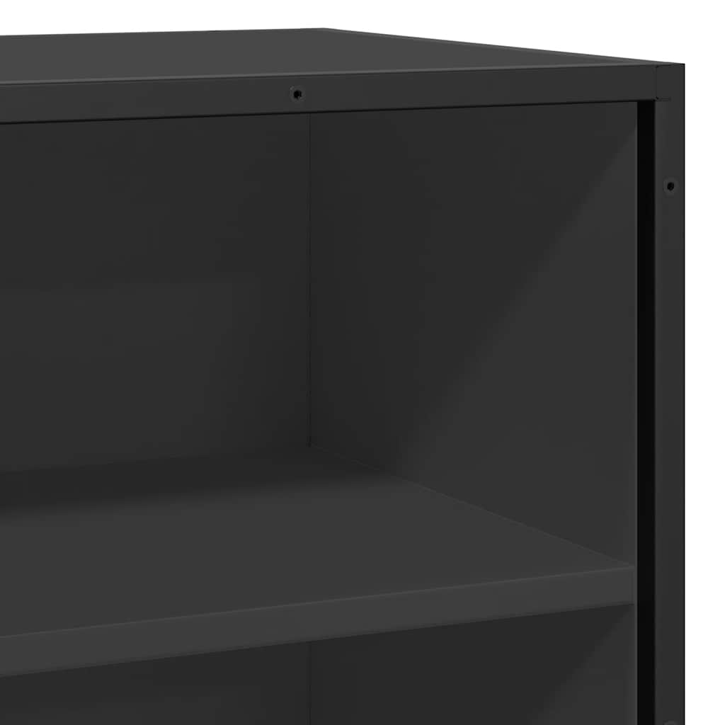 Skjenk svart 35,5x35x76 cm konstruert tre og metall