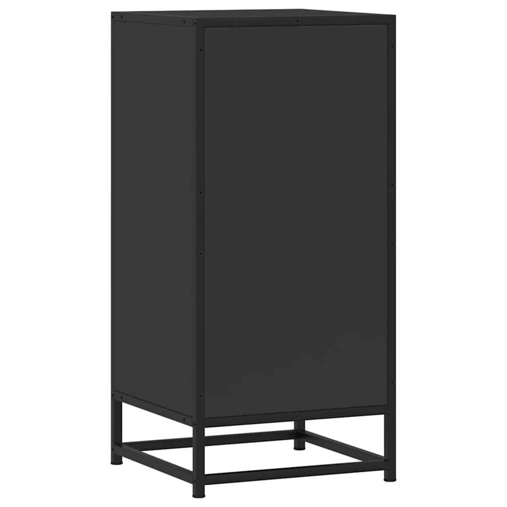 Skjenk svart 35,5x35x76 cm konstruert tre og metall