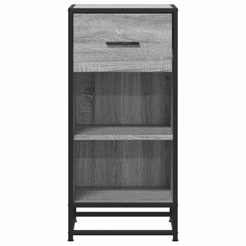 Skjenk grå sonoma 35,5x35x76 cm konstruert tre og metall