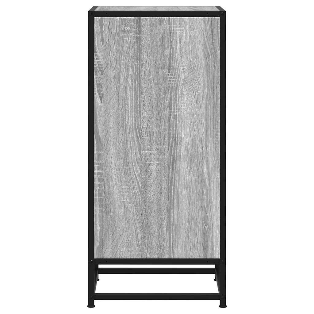Skjenk grå sonoma 35,5x35x76 cm konstruert tre og metall